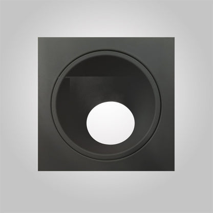 Mantra Fusion Brandon Recessed Downlight Square, 1 x GU10 (Max 12W), Matt Black, Cut Out: 98mm, Lampholder Included