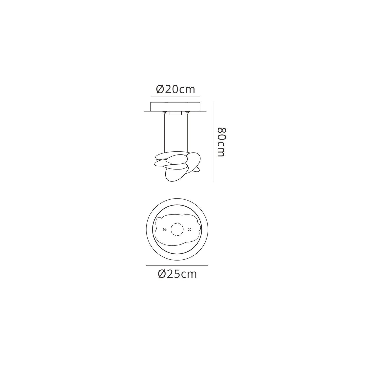 Mantra M5904 Nido Pendant 25cm Round 1 + 1 Lights 6W + 5W LED 3000K, 800lm, Chrome, 3yrs Warranty
