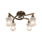 Mantra Alaska GU10 40cm Ceiling 4 Light L1/SGU10, Antique Brass, CFL Lamps INCLUDED