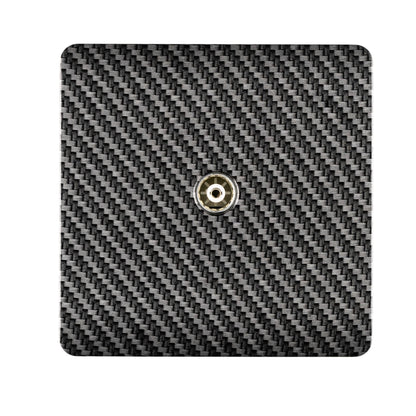 Trendi Switch 1 Gang Female Co-Axial Modern Designer Television Socket in Carbon Fibre