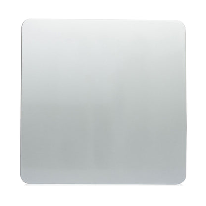Trendi Artistic Modern Glossy Tactile Single Blanking Plate Silver ART-BLKSI