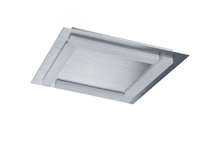 Mantra Fusion Verona Square Ceiling 4 Light 20W LED 3000K, 1800lm, Satin Aluminium/Frosted Acrylic, 3yrs Warranty