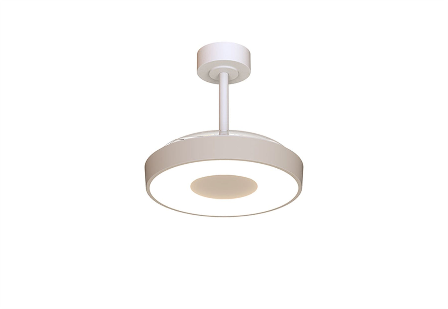 Coin Fan Mini Smart 40cm 36W LED Dimmable Ceiling With Built-In 25W DC Fan, 3000-5000K Remote, APP, Alexa & Google Voice Control, 5710lm, Beige