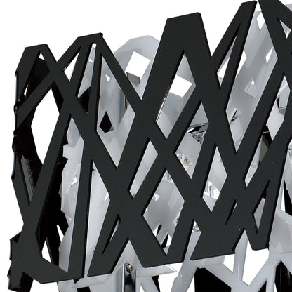 Mantra Tokio Rectangular Pendant 5 Light G9 Polished Chrome/Black/White