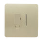 Trendi Artistic Modern Glossy Tactile Fused Spur Switch Gold ART-FSGO