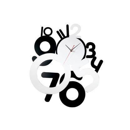 Diyas Home (DH) Infinity Funky Clock Black/Silver Wall