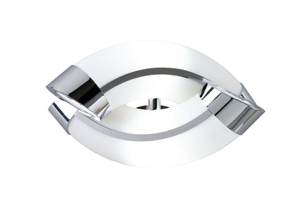 Mantra Guss Wall Light E27 2 Light E27, Polished Chrome/White Acrylic, CFL Lamps INCLUDED