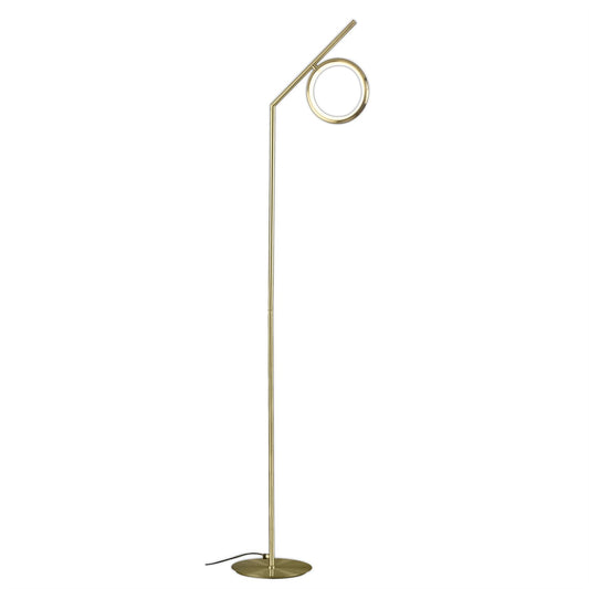 Mantra Olimpia Floor Lamp, 12W LED, 3000K, 900lm, IP20, Satin Gold, 3yrs Warranty