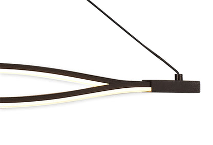 Mantra M5818 Sahara XL Linear Pendant 42W LED 2800K, 3400lm, Dimmable Frosted Acrylic, Brown Oxide, 3yrs Warranty