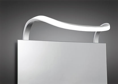 Mantra M5087 Sisley Wall Light 12W LED Chrome IP44 4000K, 840lm, Silver/Frosted Acrylic/Polished Chrome, 3yrs Warranty