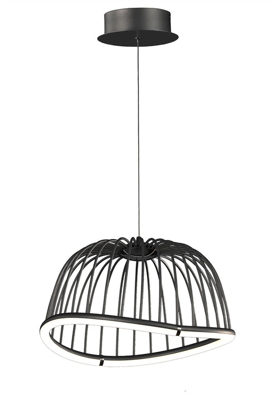 Mantra Celeste Pendant 41cm Round, 20W LED, 3000K, 1400lm, Black, 3yrs Warranty