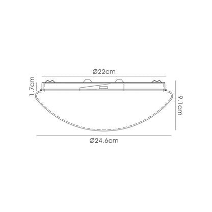Deco Helios Ceiling Light,246mm Round,12W 840lm LED White 4000K