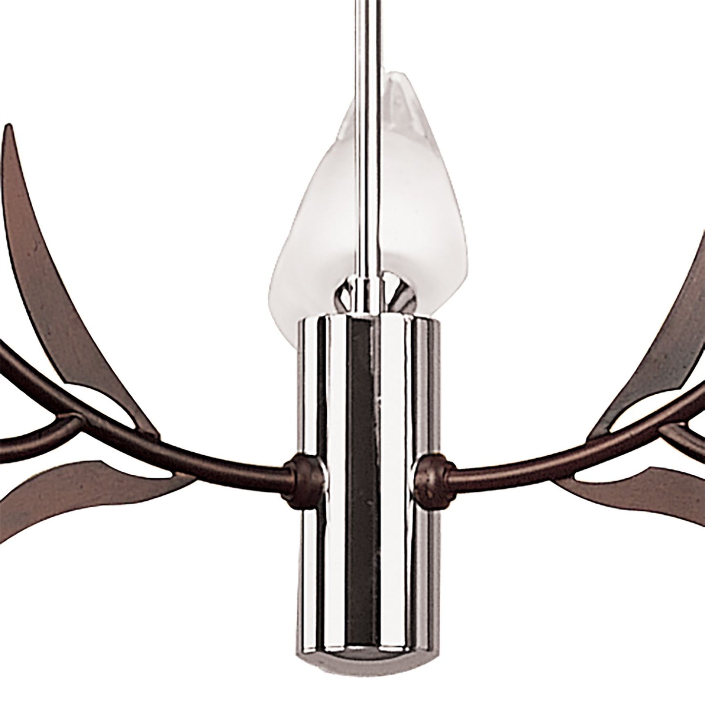 Mantra Holland Telescopic Pendant 9 Light G9, Polished Chrome/Wenge