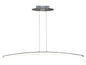 Mantra M4080 Hemisferic Linear Pendant 28W LED 110cm Bar 3000K, 1800lm, Satin Aluminium/Frosted Acrylic, 3yrs Warranty