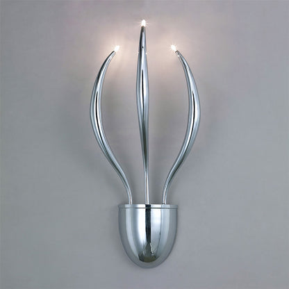 Diyas Llamas Wall Light 3 Light G4 Polished Chrome, NOT LED/CFL Compatible
