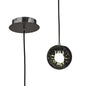 Diyas Salvio 15cm Ceramic Round Sculpture  1 x 3W LED 4200K Chrome/Black, 3yrs Warranty Ceiling Pendant Light Fitting