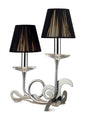 Mantra Acanto Table Lamp 2 Light E14, Polished Chrome with Black Shades