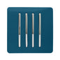 Trendi 4 Gang 2 Way Artistic Modern Glossy 10 Amp Rocker Tactile Light Switch Midnight Blue