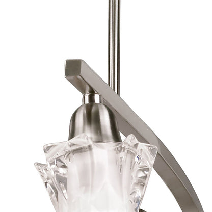 Mantra Alaska GU10 82cm Pendant Convertible To Semi Flush 8 Light L1/SGU10, Satin Nickel, CFL Lamps INCLUDED