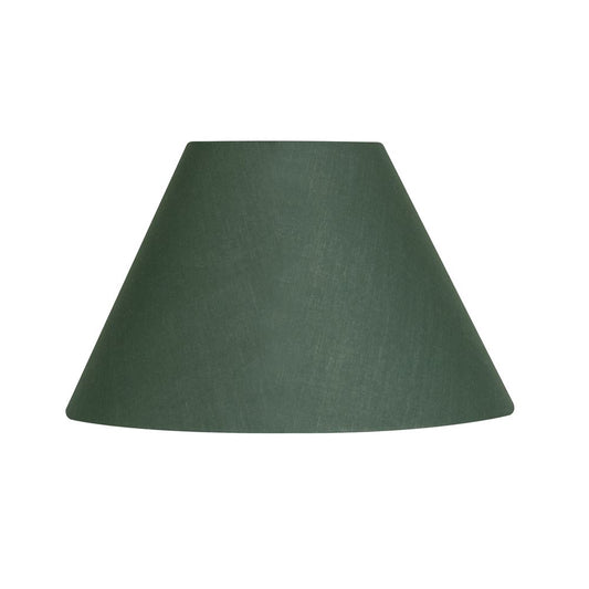 Oaks Lighting S501/8 Cotton Coolie Lampshade 200mm - Reversable Gimbal Light Shade - Forest