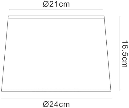Mantra M5322 Habana White Round Shade 210/240mm x 165mm, Suitable for Table Lamps