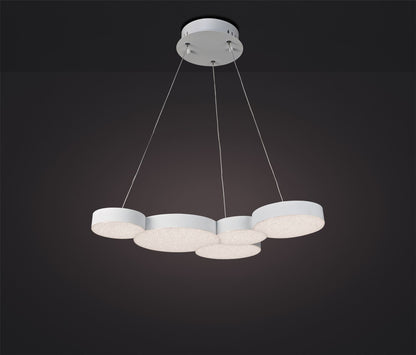 Mantra Fusion M5762 Lunas Pendant 63.5cm x 46.3cm 43W LED 3000K, 2120lm, RF Remote Control White, 3yrs Warranty