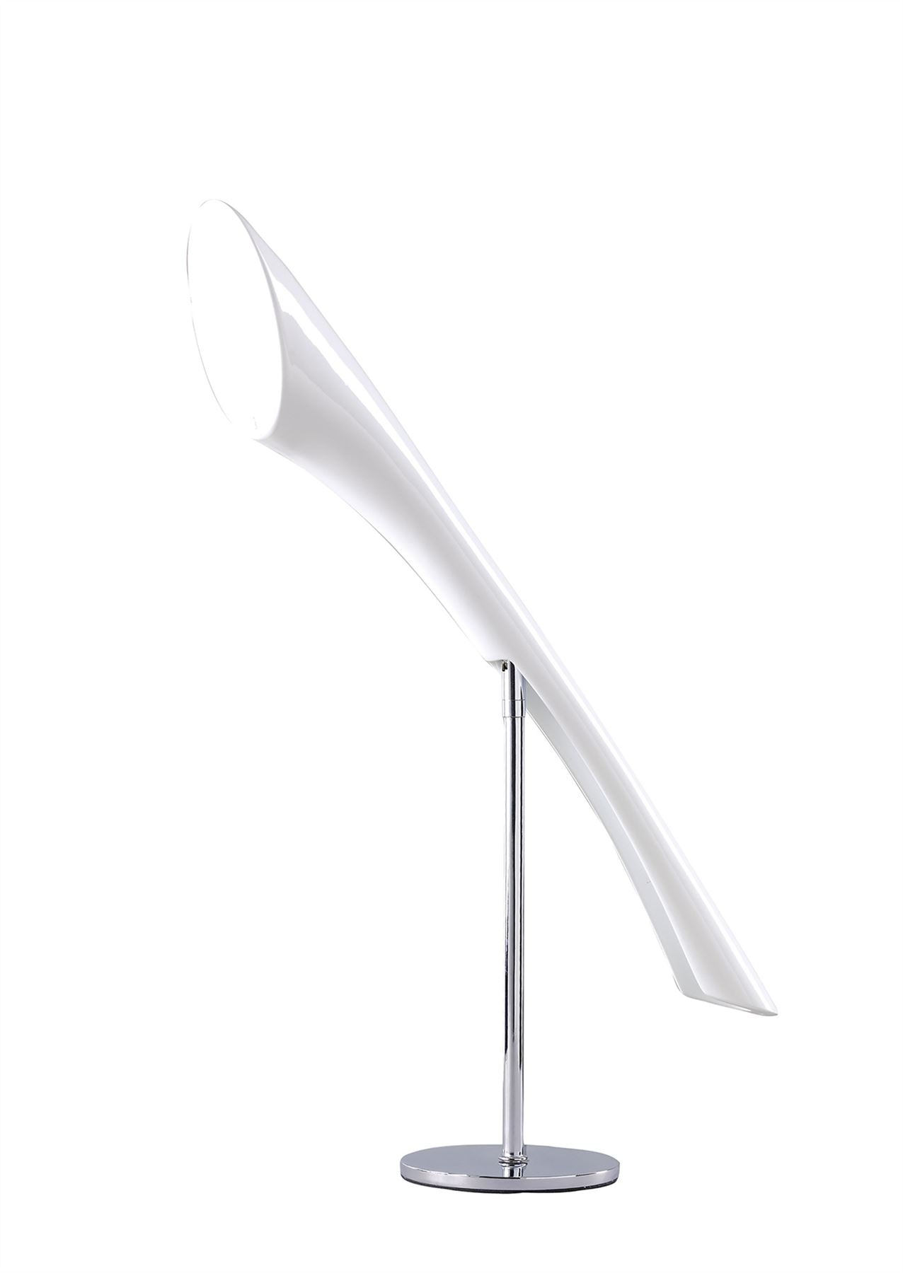 Mantra M0924 Pop Table Lamp 1 Light E27, Gloss White/White Acrylic/Polished Chrome