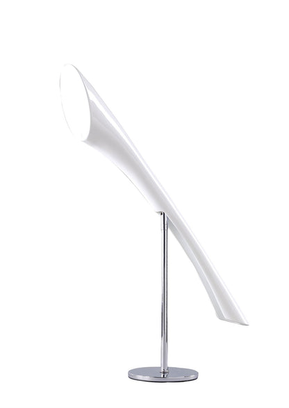 Mantra M0924 Pop Table Lamp 1 Light E27, Gloss White/White Acrylic/Polished Chrome