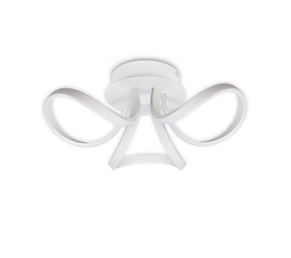 Mantra Knot Led Blanco M6035 Knot Blanco Ceiling 48cm Round 3 Looped Arms 36W LED 2800K, 2520lm, White/ Frosted Acrylic, 3yrs Warranty - M6035 Ceiling