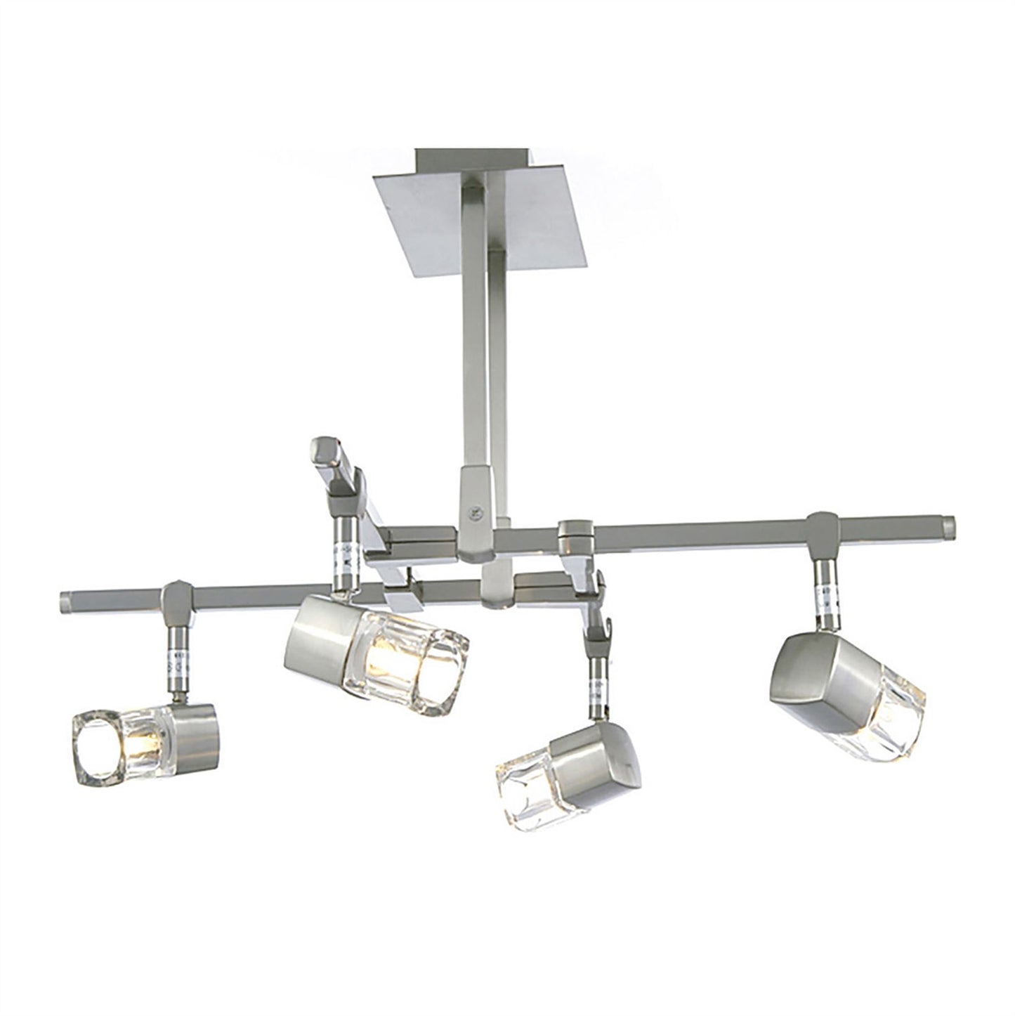 Diyas Ticino 48cm Semi Flush 4 Light G9 Satin Chrome