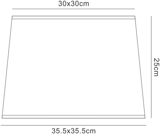 Mantra M5315 Habana Bkack Square Shade 355/355x250mm, Suitable for Floor Lamps