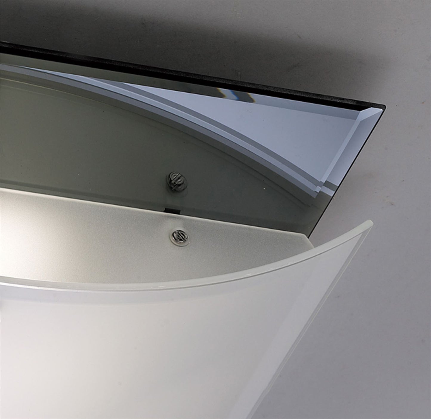 Diyas Vito Square Flush  2 Light E27 Polished Chrome/Smoked Mirror Ceiling Light Fitting
