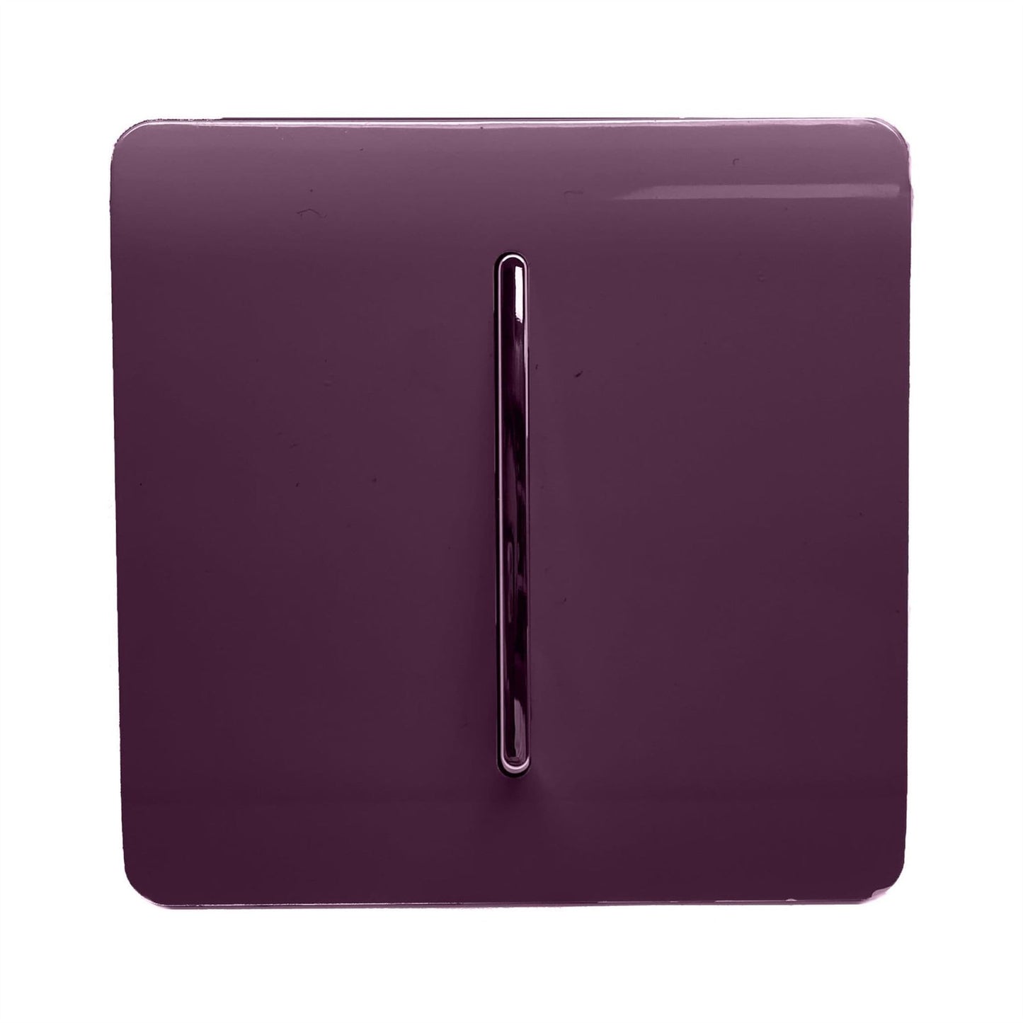 Trendi 1 Gang 2 Way 10 Amp Rocker Chrome Light Switch Glossy Plum