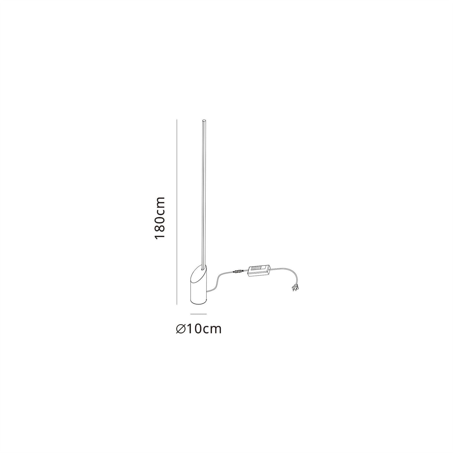 Mantra Marmol Floor Lamp, 28W LED, 3000K, 1680lm, White Marble/White, 3yrs Warranty