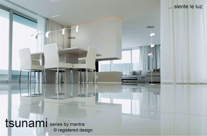 Mantra Tsunami 4 Light Linear Pendant, 48W LED, 3000K, 3600lm, Sand White, 3yrs Warranty