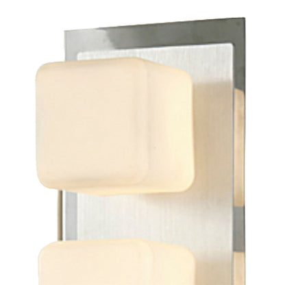Diyas IP44 Cube Wall Light with Pull-Cord Switch 3 Light G9 Polished Chrome & Aluminium/Opal Glass