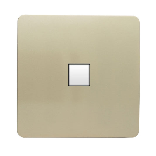Trendi Switch 1 Gang RJ45 Cat 6 Modern Designer PC Ethernet Socket in Champagne Gold