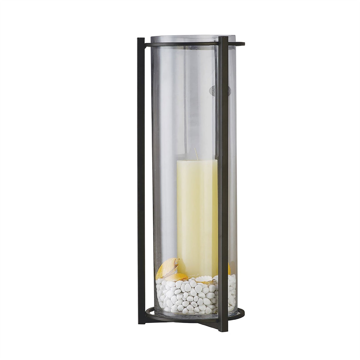 Diyas Home (DH) Athena Wall Light Mounted Candle Holder Black/Clear Glass