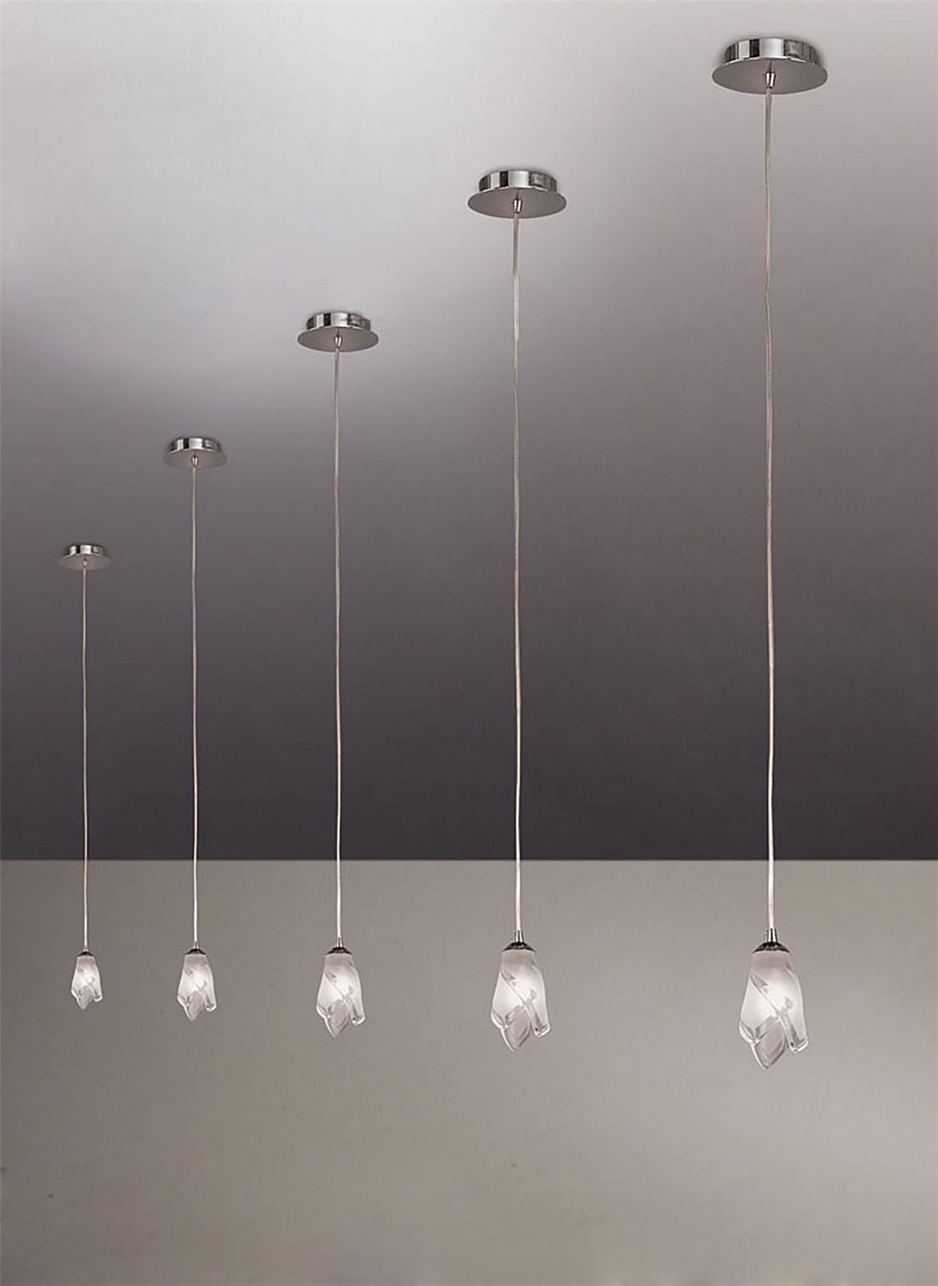 Mantra Pietra 10cm Pendant 1 Light G9, Polished Chrome
