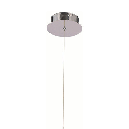 Mantra M5081 Espirales Pendant 1 Light 12W LED 3000K, 840lm, Silver/Frosted Acrylic/Polished Chrome, 3yrs Warranty
