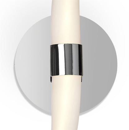 Mantra Armonia Wall Light Wave, 12W LED, 3000K, 900lm, Polished Chrome/Frosted Acrylic, 3yrs Warranty