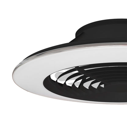 Alisio XL 73.5cm 95W LED Dimmable Ceiling Light & 58W DC Reversible Fan, Black Finish c/w Remote Control, APP & Alexa/Google Voice Control, 5900lm