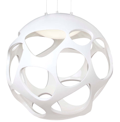 Mantra M5140 Organica Pendant 3 Light E27, Gloss White/Polished Chrome