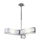 Mantra Duna 62cm E27 Pendant 3 Light L1, Polished Chrome/White Acrylic, CFL Lamps INCLUDED