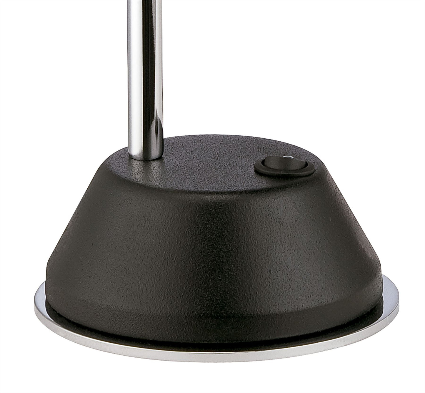 Mantra Fusion Tobias Table Lamp 1 Light 3W LED 3000K, 300lm, Matt Black/Frosted Acrylic/Polished Chrome, 3yrs Warranty