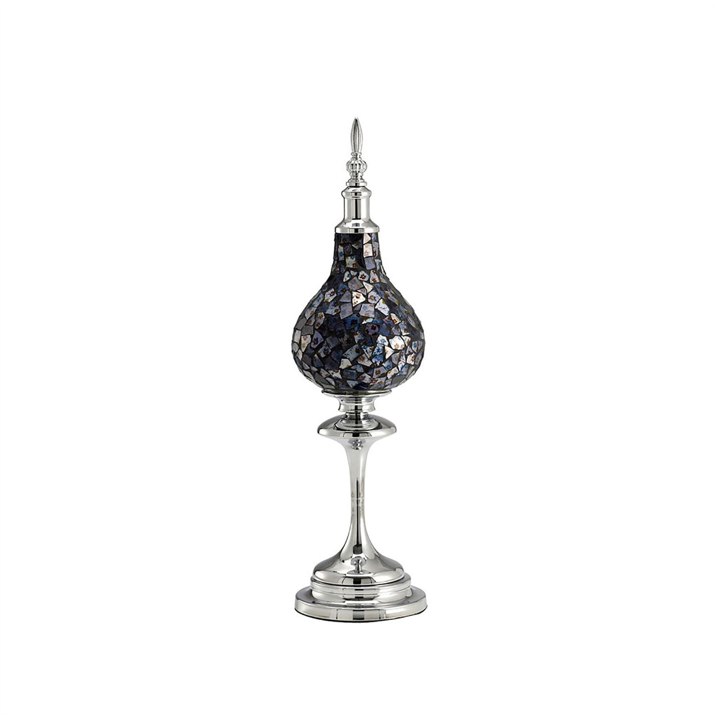 Diyas Home (DH) Myra Mosaic Ornament Small Blue/Silver Mosaic