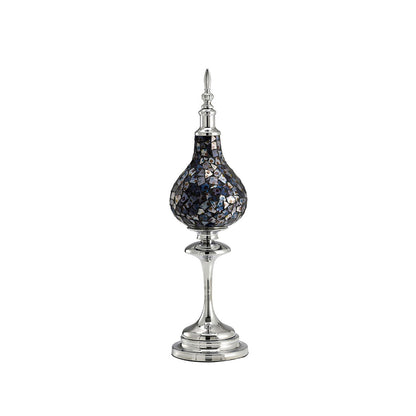Diyas Home (DH) Myra Mosaic Ornament Small Blue/Silver Mosaic