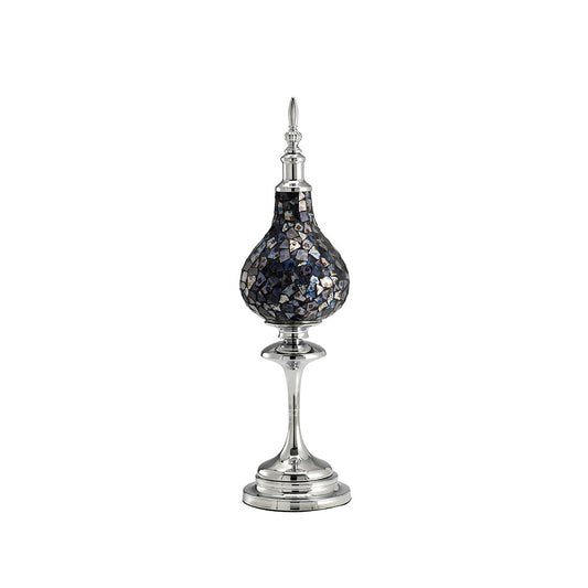 Diyas Home (DH) Myra Mosaic Ornament Small Blue/Silver Mosaic