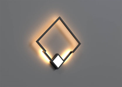Mantra Boutique Square Wall Light, Dimmable, 25W LED, 3000K, 1370lm, Black, 3yrs Warranty