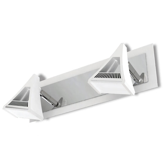 Mantra Fusion Filippo Linear Spot Light 2 Light LED 10W 3000K, 900lm, Matt White/Polished Chrome, 3yrs Warranty